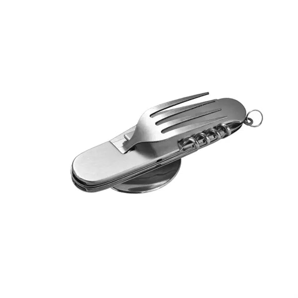 4-in-1 Portable Stainless Steel Camping Cutlery Set