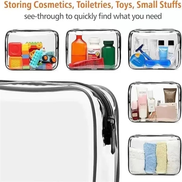 PVC Waterproof Transparent Cosmetic Toiletry Bag