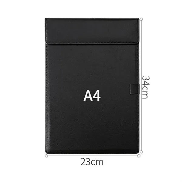 A4 Pu Leather Magnetic Clipboard w/Pen Holder