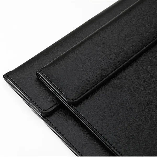 A4 Pu Leather Magnetic Clipboard w/Pen Holder