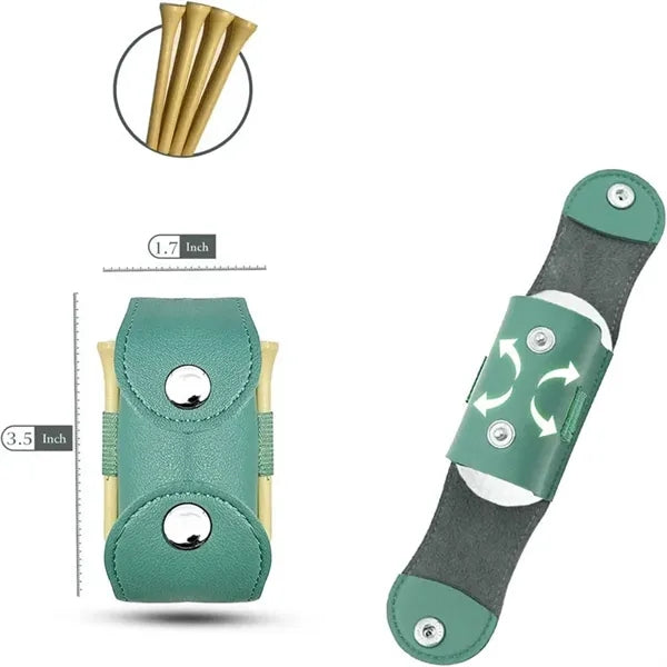 1.7" x 3.5" Mini Golf Ball Holder Bag w/Metal Lobs