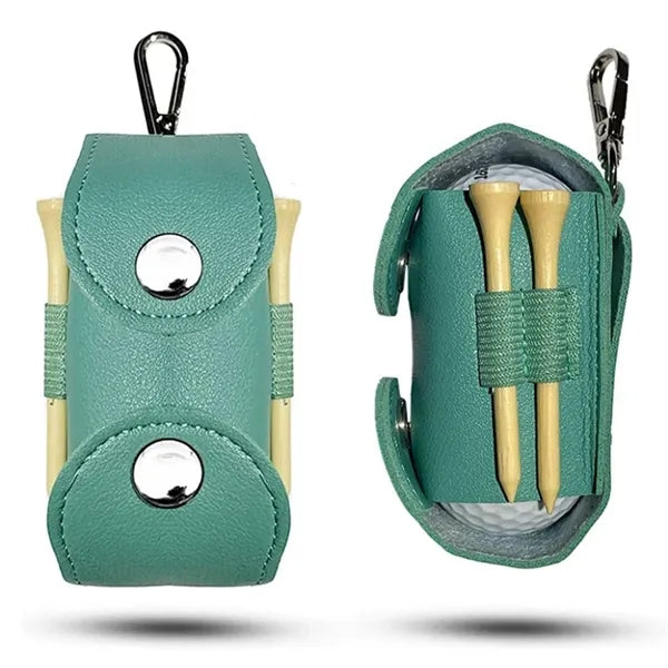 1.7" x 3.5" Mini Golf Ball Holder Bag w/Metal Lobs