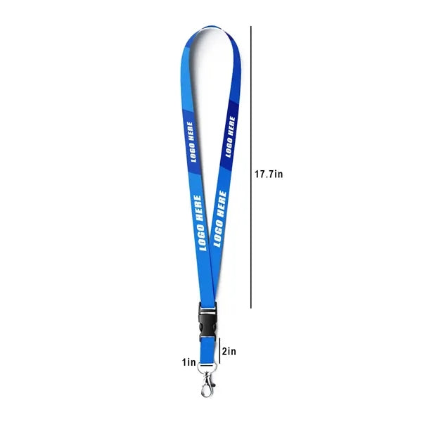 1" Full Color Nylon Lanyards With Buckle Release