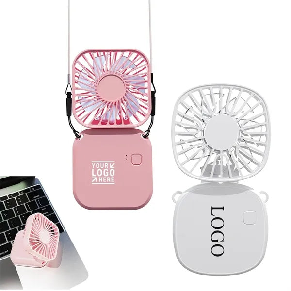 Rechargeable Hanging neck folding fan