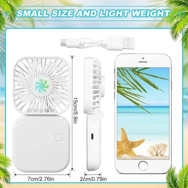 Rechargeable Hanging neck folding fan