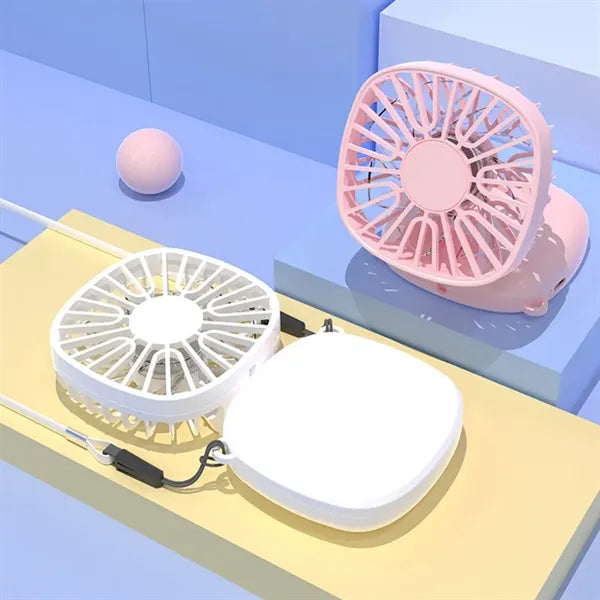 Rechargeable Hanging neck folding fan
