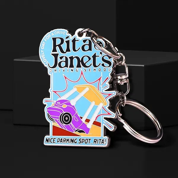 Hard Enamel Key Chain 1.25"