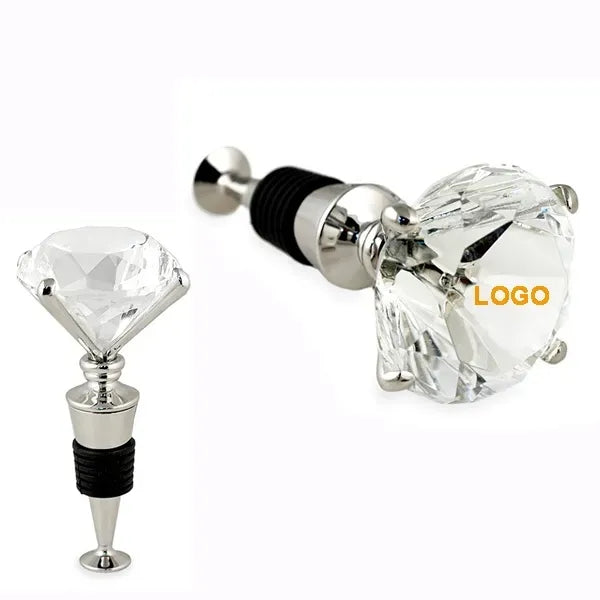 Engraved Diamond Shaped Bottle Stopper