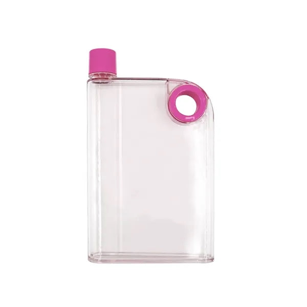 14oz Clear Notebook Water Bottle w/ Finger Hole