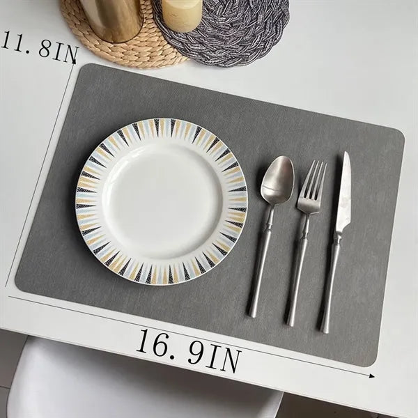 Faux Leather Placemats PU Table Mats Waterproof