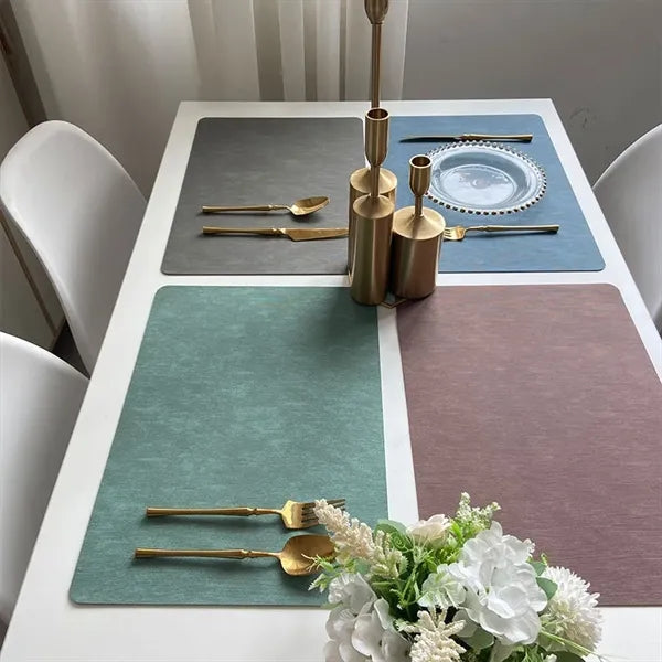 Faux Leather Placemats PU Table Mats Waterproof