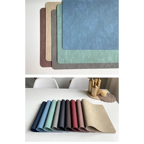 Faux Leather Placemats PU Table Mats Waterproof