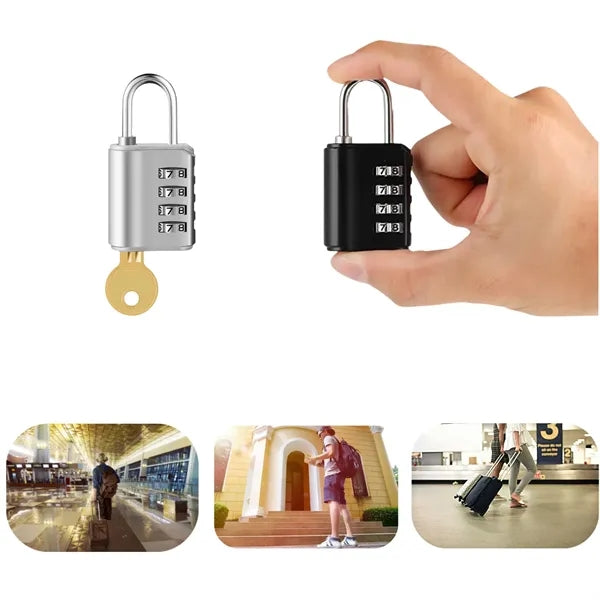 Zinc alloy 4-digit travelling combination lock