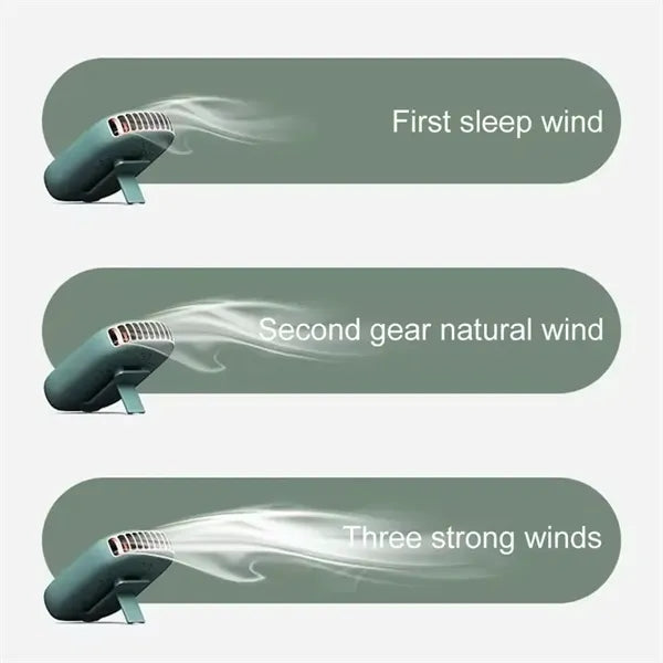Mini Hand Held 2000mah Battery Air Cooler Necklace Fan