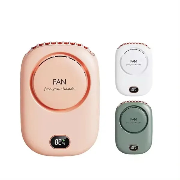 Mini Hand Held 2000mah Battery Air Cooler Necklace Fan