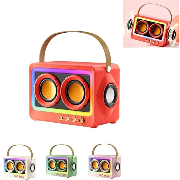 Multifunctional Retro Bluetooth Speaker with RGB Light