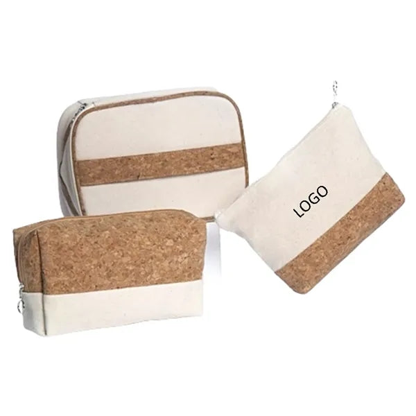 Portable Wood Grain Splicing Large Capacity Toiletry Bag
