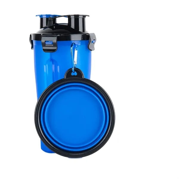 Dog Outdoor Walking Cup and Folding Food Bowl set