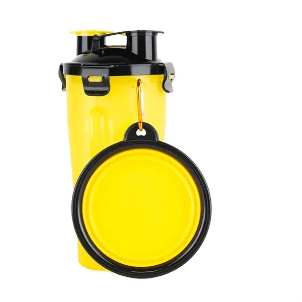 Dog Outdoor Walking Cup and Folding Food Bowl set
