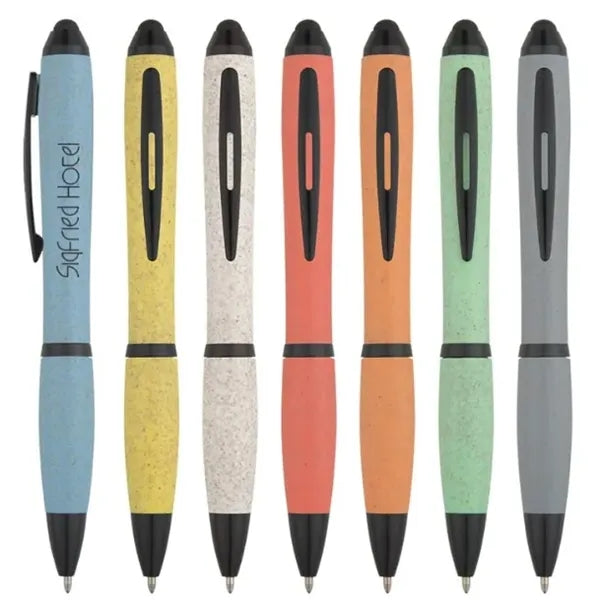 Natural Straw Stylus Ballpoint Pen