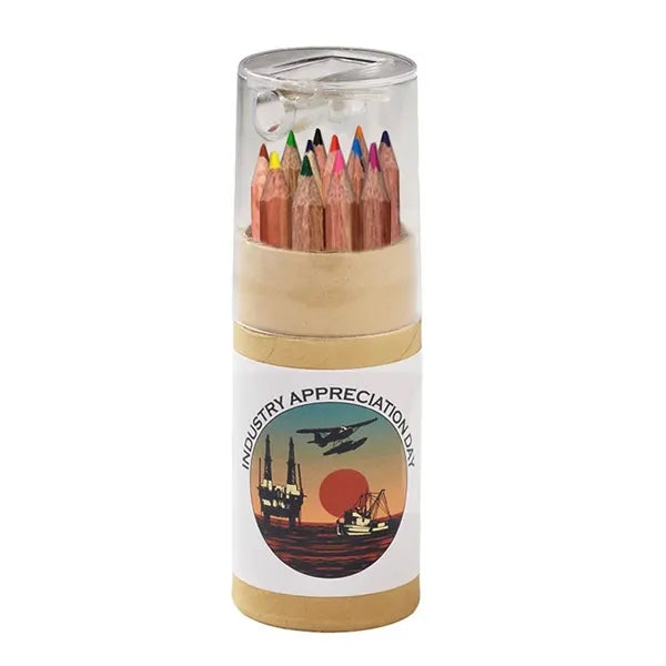 Colored Pencil Set in Tube with Sharpener
