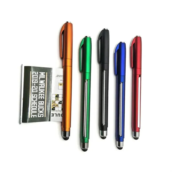 Metallic Banner Pen with Stylus