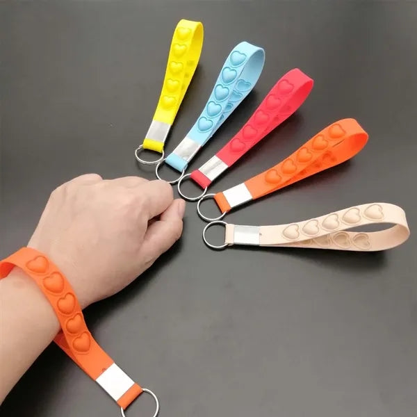 Branded Silicone Keychains Wristbands