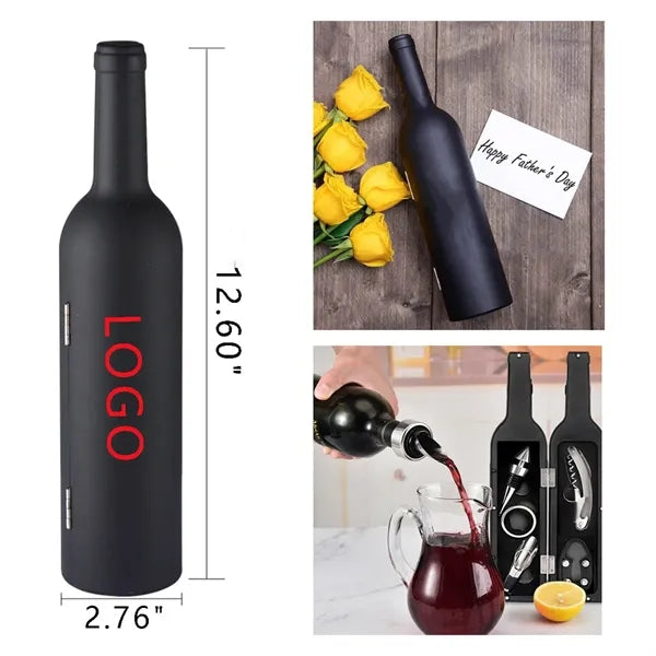 Five-Piece Creative Wine Bottle Shape Red Opener Set