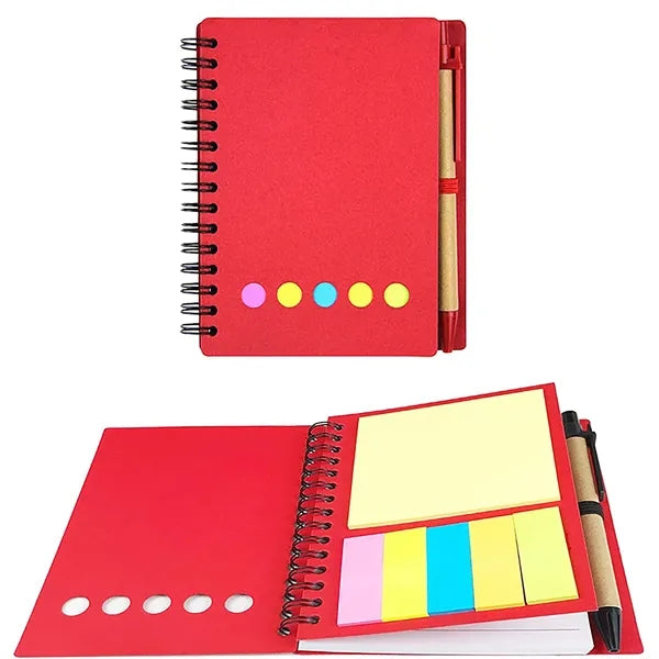 Mini Spiral Notebooks with Black Ink Pens Set