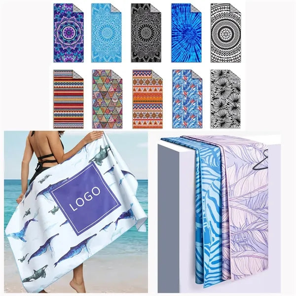 Double-Sided Velvet Microfiber Beach Towel