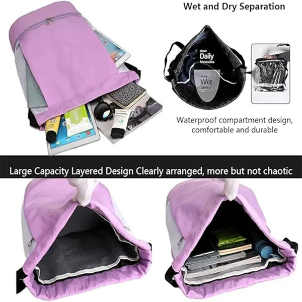 Waterproof Drawstring Backpack Sports Outdoor Fitness Travel