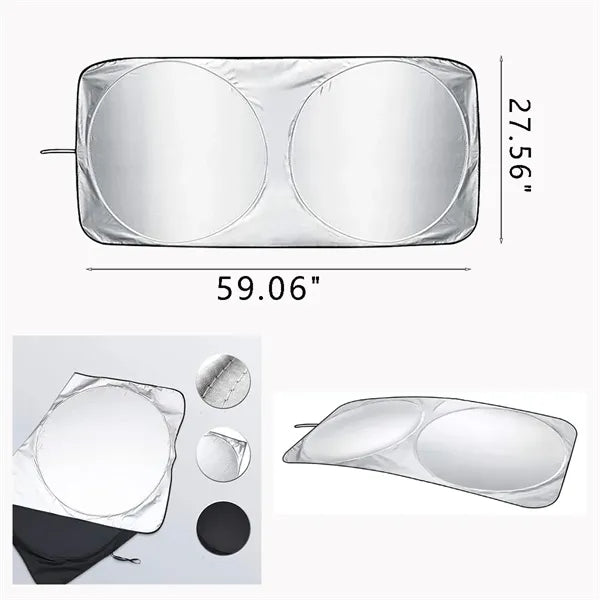 The Car Double-Circle Silver-Coated Cloth Sunshade