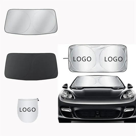 The Car Double-Circle Silver-Coated Cloth Sunshade