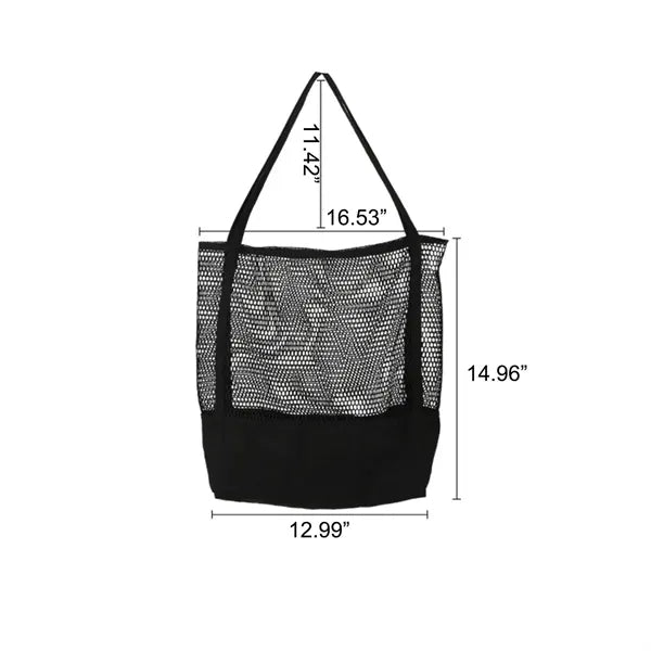 Mesh Beach Tote Bag Shopping Shoulder Handbag
