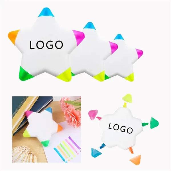5-Color Five-Pointed Star Highlighter