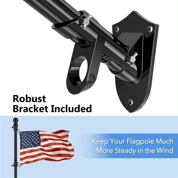 6 Ft Stainless Steel Flagpole Outdoor Flag Kit For House