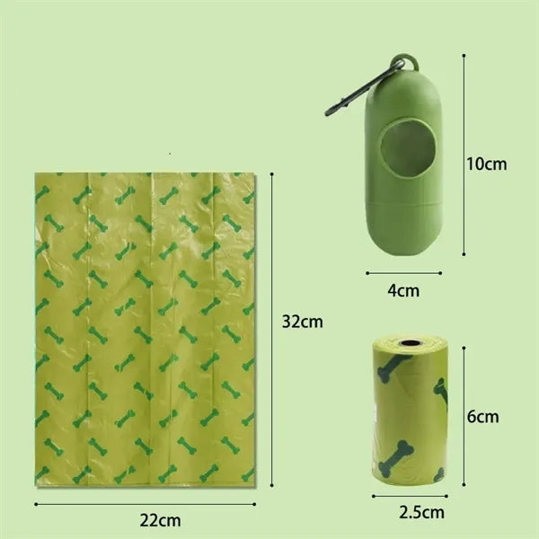 Dog Waste Bag With Dispenser and Leash Clip