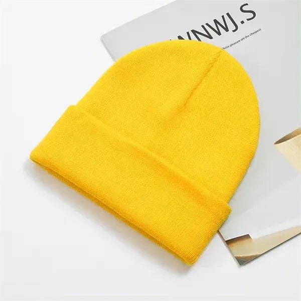 Fashion Winter Knit Beanie Unisex Acrylic Knitted Hat