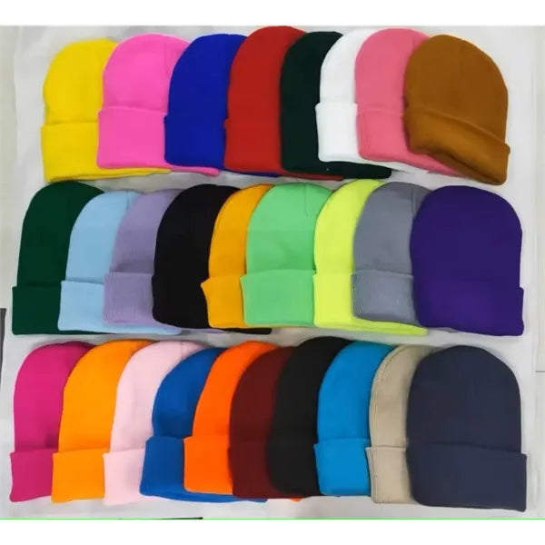 Fashion Winter Knit Beanie Unisex Acrylic Knitted Hat