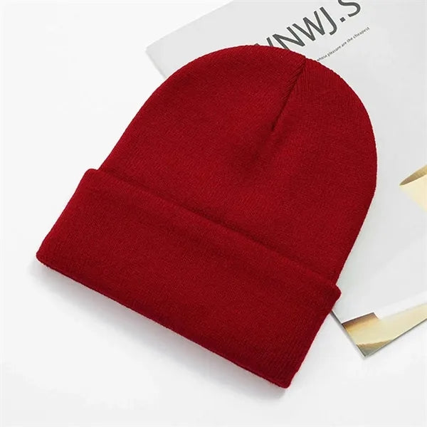 Fashion Winter Knit Beanie Unisex Acrylic Knitted Hat