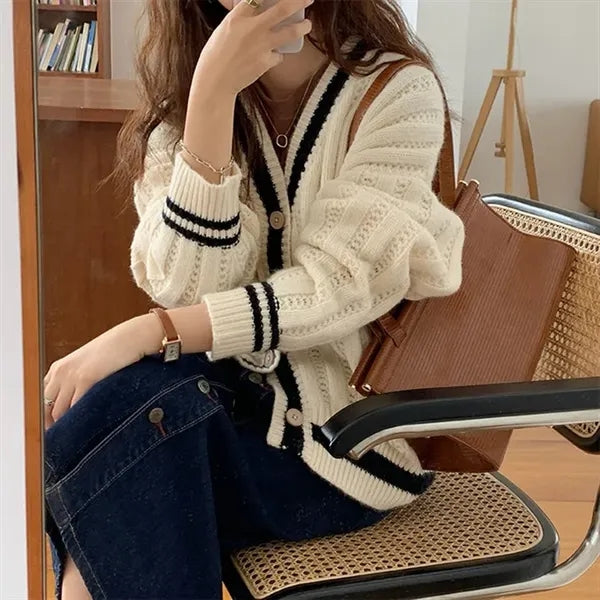 Womens Knit Casual Cardigan Sweater