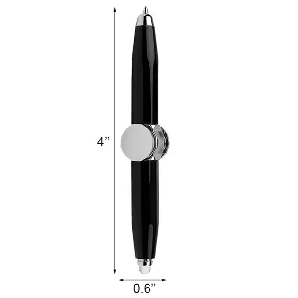 Spinning Fidget Ballpoint Pen Stress Reducer W/LED Light
