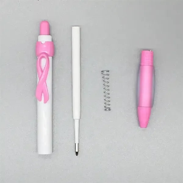 Breast Cancer Pen With Ribbon Clip