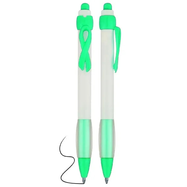 Breast Cancer Pen With Ribbon Clip