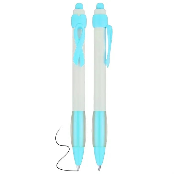 Breast Cancer Pen With Ribbon Clip