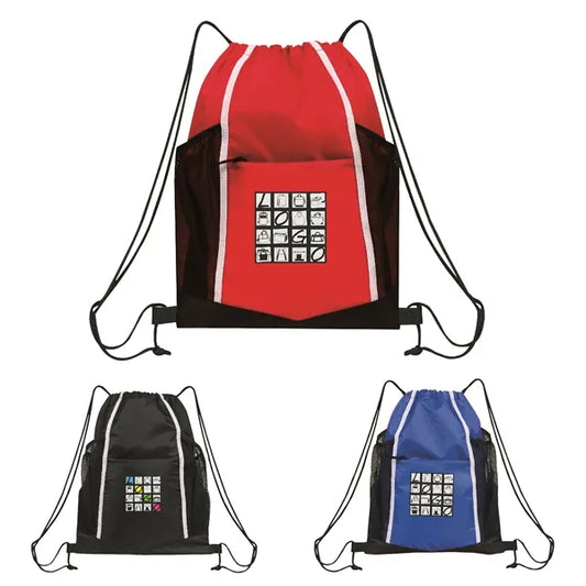 Drawstring Sports Pack w/Bottle Pockets