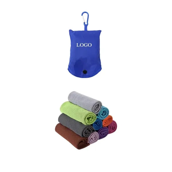 Cooling Towel with Matching Carabiner Pouch