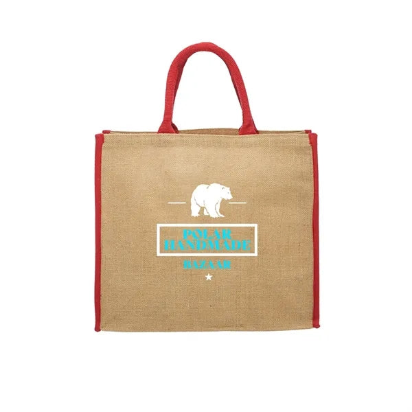 Eco Valley Jute Tote Bag (2 Color Imprint)