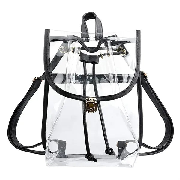 Clear Backpack Gym Drawstring Bag