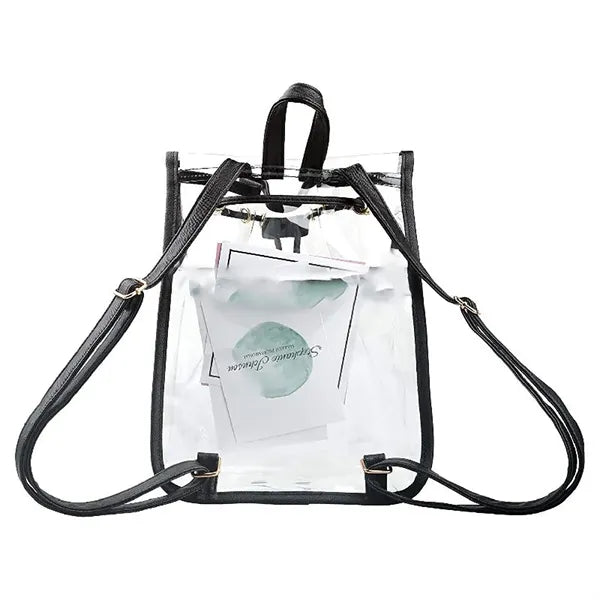 Clear Backpack Gym Drawstring Bag